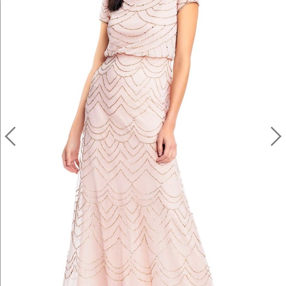 Adrianna Pappell beaded blouson dress - Picture 3 of 5